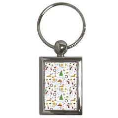 Christmas Pattern Key Chains (rectangle)  by Valentinaart