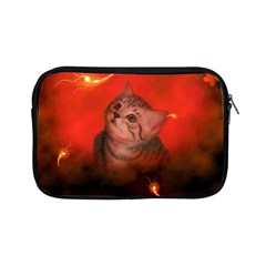 Cute Little Kitten, Red Background Apple Ipad Mini Zipper Cases by FantasyWorld7