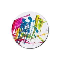 No 128 Rubber Coaster (round)  by AdisaArtDesign