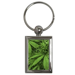 Marijuana Plants Pattern Key Chains (Rectangle) 