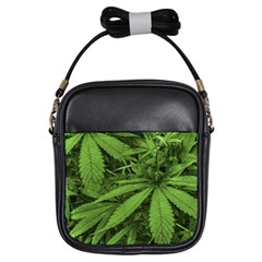 Marijuana Plants Pattern Girls Sling Bags