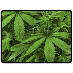 Marijuana Plants Pattern Fleece Blanket (Large) 