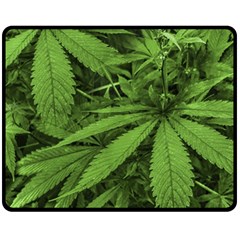 Marijuana Plants Pattern Fleece Blanket (Medium) 
