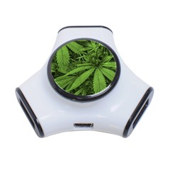 Marijuana Plants Pattern 3-Port USB Hub