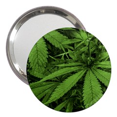 Marijuana Plants Pattern 3  Handbag Mirrors by dflcprints