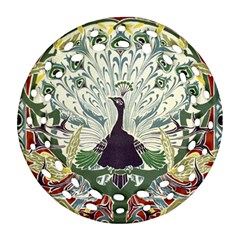 Art Nouveau Peacock Ornament (round Filigree) by NouveauDesign
