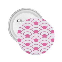 art deco shell pink white 2.25  Buttons