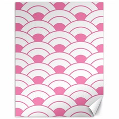 art deco shell pink white Canvas 18  x 24  