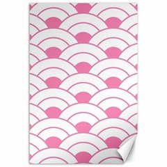 art deco shell pink white Canvas 24  x 36 