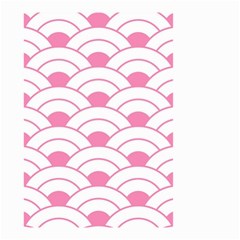 Art Deco Shell Pink White Small Garden Flag (two Sides) by NouveauDesign
