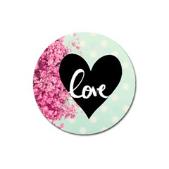 Modern Collage Shabby Chic Magnet 3  (round) by NouveauDesign