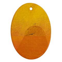 Sunset Oval Ornament (two Sides) by berwies