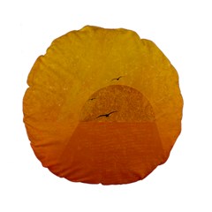 Sunset Standard 15  Premium Flano Round Cushions by berwies