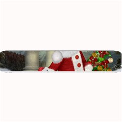 Sanata Claus With Snowman And Christmas Tree Small Bar Mats by FantasyWorld7