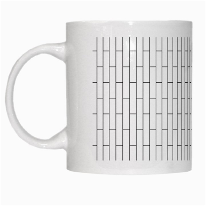 Line Black White Mugs