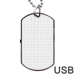 Line Black Dog Tag Usb Flash (one Side)