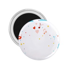 Music Cloud Heart Love Valentine Star Polka Dots Rainbow Mask Sky 2 25  Magnets