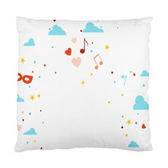 Music Cloud Heart Love Valentine Star Polka Dots Rainbow Mask Sky Standard Cushion Case (one Side)