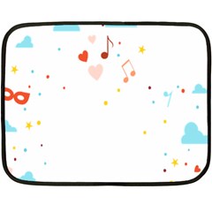 Music Cloud Heart Love Valentine Star Polka Dots Rainbow Mask Sky Double Sided Fleece Blanket (mini)  by Alisyart