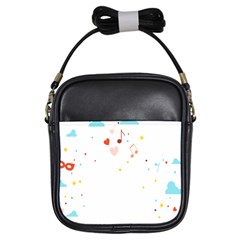 Music Cloud Heart Love Valentine Star Polka Dots Rainbow Mask Sky Girls Sling Bags