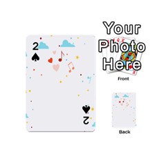 Music Cloud Heart Love Valentine Star Polka Dots Rainbow Mask Sky Playing Cards 54 (mini) 