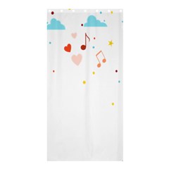 Music Cloud Heart Love Valentine Star Polka Dots Rainbow Mask Sky Shower Curtain 36  X 72  (stall) 