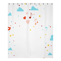 Music Cloud Heart Love Valentine Star Polka Dots Rainbow Mask Sky Shower Curtain 60  X 72  (medium) 