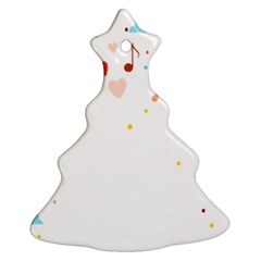 Music Cloud Heart Love Valentine Star Polka Dots Rainbow Mask Sky Ornament (christmas Tree) 