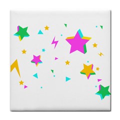 Star Triangle Space Rainbow Tile Coasters by Alisyart