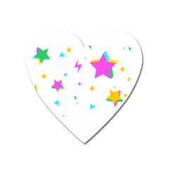 Star Triangle Space Rainbow Heart Magnet