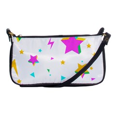 Star Triangle Space Rainbow Shoulder Clutch Bags