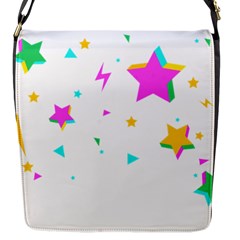 Star Triangle Space Rainbow Flap Messenger Bag (s)