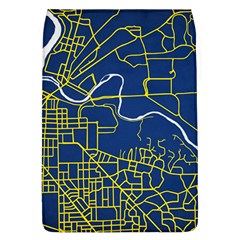 Map Art City Linbe Yellow Blue Flap Covers (l)  by Alisyart