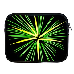 Fireworks Green Happy New Year Yellow Black Sky Apple Ipad 2/3/4 Zipper Cases by Alisyart