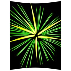 Fireworks Green Happy New Year Yellow Black Sky Back Support Cushion