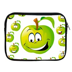 Apple Green Fruit Emoji Face Smile Fres Red Cute Apple Ipad 2/3/4 Zipper Cases by Alisyart