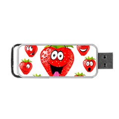 Strawberry Fruit Emoji Face Smile Fres Red Cute Portable Usb Flash (one Side)