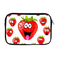 Strawberry Fruit Emoji Face Smile Fres Red Cute Apple Macbook Pro 17  Zipper Case by Alisyart