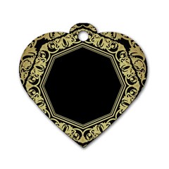 Art Nouvea Antigue Dog Tag Heart (one Side) by NouveauDesign