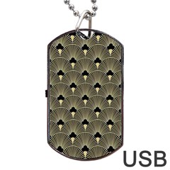 Art Deco Fan Pattern Dog Tag Usb Flash (two Sides) by NouveauDesign