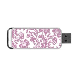 Vintage Floral Pattern Portable Usb Flash (one Side) by NouveauDesign