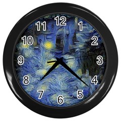 Van Gogh Inspired Wall Clocks (black) by NouveauDesign