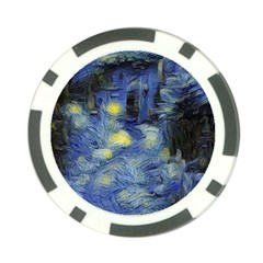 Van Gogh Inspired Poker Chip Card Guard by NouveauDesign