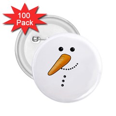 Cute Snowman 2 25  Buttons (100 Pack)  by Valentinaart