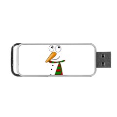 Cute Snowman Portable Usb Flash (two Sides) by Valentinaart