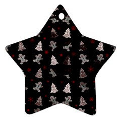 Ginger Cookies Christmas Pattern Ornament (star)