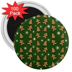 Ginger cookies Christmas pattern 3  Magnets (100 pack) Front