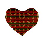 Ginger cookies Christmas pattern Standard 16  Premium Heart Shape Cushions Front