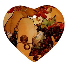 Alfons Mucha   Fruit Ornament (heart) by NouveauDesign
