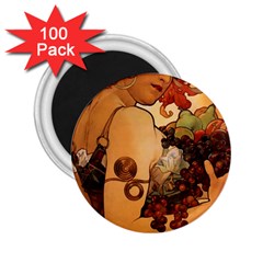 Alfons Mucha   Fruit 2 25  Magnets (100 Pack)  by NouveauDesign
